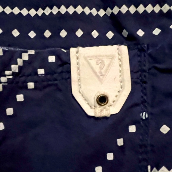 GUESS Women’s Blue Paisley Button-Down Blouse - Picture 6 of 8